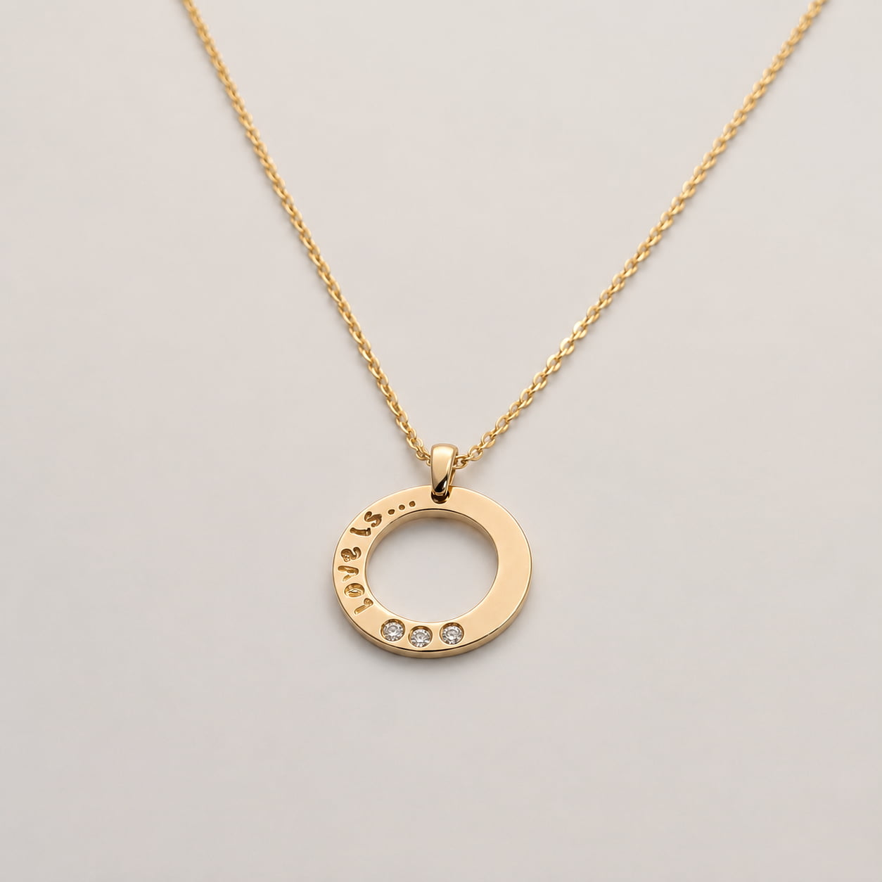 14K Sárgaarany Love Is Nyaklánc