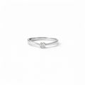 Klasszikus szoliter fehér arany gyűrű